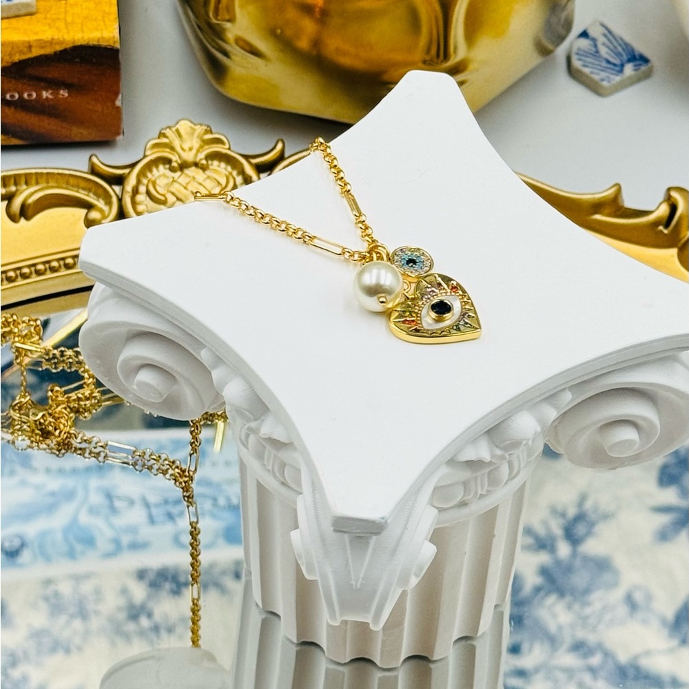 🆕 KATE SPADE 🧿 NWOT Evil Eye Cluster Pendant Necklace - Picture 11 of 16